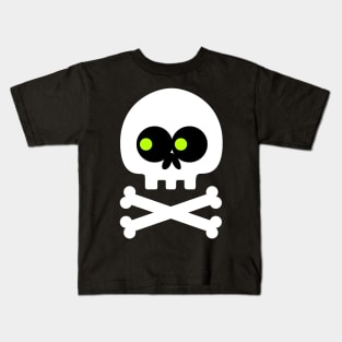 Skull Crossbones Emoji Kids T-Shirt